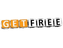 3D Get Free Bonus Cube text. On white background royalty free illustration 3D Get Free Bonus Cube text. On white background royalty free illustration