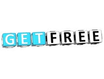 3D Get Free Bonus Cube text. On white background vector illustration 3D Get Free Bonus Cube text. On white background vector illustration