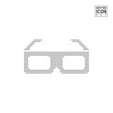 3d Glasses Dot Pattern Icon. Cinema Glasses Dotted Icon Isolated on White. Vector Background or Design Template stock illustration 3d Glasses Dot Pattern Icon. Cinema Glasses Dotted Icon Isolated on White. Vector Background or Design Template stock illustration