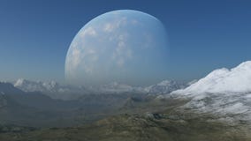 3d ha reso l'arte dello spazio: Pianeta straniero royalty illustrazione gratis 3d ha reso l'arte dello spazio: Pianeta straniero royalty illustrazione gratis