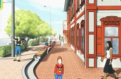 3d historical building on siberian street royalty free illustration 3d historical building on siberian street royalty free illustration