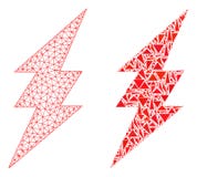 2D icône polygonale de Mesh Electric Spark et de mosaïque illustration stock 2D icône polygonale de Mesh Electric Spark et de mosaïque illustration stock