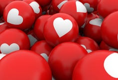 Heart balls background. 3d rendering vector illustration Heart balls background. 3d rendering vector illustration
