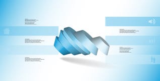 3D illustration infographic template with round octagon divided to five parts stock illustration 3D illustration infographic template with round octagon divided to five parts stock illustration