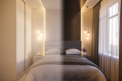 3d render of an interior design of a white minimalist bedroom stock illustration 3d render of an interior design of a white minimalist bedroom stock illustration