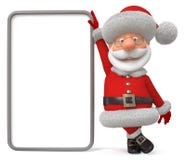 3d illustration Santa Claus med affischen stock illustrationer 3d illustration Santa Claus med affischen stock illustrationer