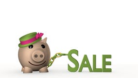 3d-Illustration spargris stock illustrationer 3d-Illustration spargris stock illustrationer
