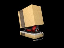 3d ilustracja produktu pudełka egzamin próbny up Pakunek dla elektronika, hełmofony, prezenta akcesorium, odosobniony czerń royalty ilustracja 3d ilustracja produktu pudełka egzamin próbny up Pakunek dla elektronika, hełmofony, prezenta akcesorium, odosobniony czerń royalty ilustracja
