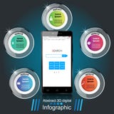 3D Infographic Graphisme de Smartphone illustration libre de droits 3D Infographic Graphisme de Smartphone illustration libre de droits