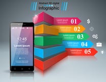 3D Infographic Graphisme de Smartphone illustration libre de droits 3D Infographic Graphisme de Smartphone illustration libre de droits