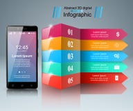 3D Infographic Graphisme de Smartphone illustration de vecteur 3D Infographic Graphisme de Smartphone illustration de vecteur