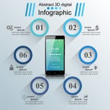 3D Infographic Graphisme de Smartphone illustration de vecteur 3D Infographic Graphisme de Smartphone illustration de vecteur