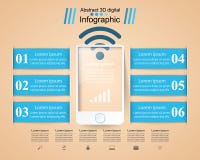 3D Infographic Het pictogram van Smartphone vector illustratie 3D Infographic Het pictogram van Smartphone vector illustratie