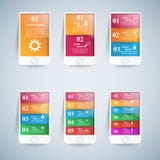 3D Infographic Икона Smartphone иллюстрация вектора 3D Infographic Икона Smartphone иллюстрация вектора