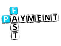 3D jeûnent des mots croisé de paiement illustration stock 3D jeûnent des mots croisé de paiement illustration stock