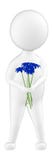 3d karakter, de bloemen van de mensenholding vector illustratie 3d karakter, de bloemen van de mensenholding vector illustratie