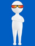 3d karakter, mens die gekleurd oranjegeel dragen sunglass stock illustratie 3d karakter, mens die gekleurd oranjegeel dragen sunglass stock illustratie