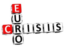 3D kryzysu Euro Crossword ilustracji 3D kryzysu Euro Crossword ilustracji