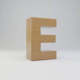 3D letter E uppercase. Wooden font isolated on white background royalty free illustration 3D letter E uppercase. Wooden font isolated on white background royalty free illustration