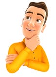 3d man thinking and looking up Royalty Free Stock Photo 3d man thinking and looking up Royalty Free Stock Photo