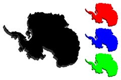 3D mapa Antarctica ilustracja wektor 3D mapa Antarctica ilustracja wektor