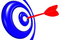 3D metaphors - aiming in target / darts... vector illustration 3D metaphors - aiming in target / darts... vector illustration