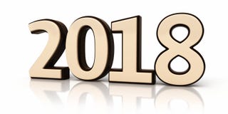 3d modelnew year 2018 vector illustratie 3d modelnew year 2018 vector illustratie