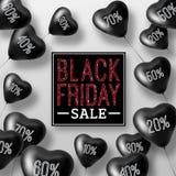 3D Odpłaca się Black Friday sprzedaży balonu serca Royalty Ilustracja 3D Odpłaca się Black Friday sprzedaży balonu serca Royalty Ilustracja