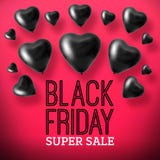 3D Odpłaca się Black Friday sprzedaży balonu serca Royalty Ilustracja 3D Odpłaca się Black Friday sprzedaży balonu serca Royalty Ilustracja