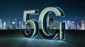3D Odpłacają się 5G futurystyczna chrzcielnica z błękitnym neonowym światłem royalty ilustracja 3D Odpłacają się 5G futurystyczna chrzcielnica z błękitnym neonowym światłem royalty ilustracja