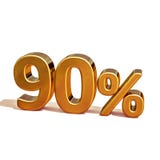 3d oro 90 novanta segni di sconto di per cento illustrazione di stock 3d oro 90 novanta segni di sconto di per cento illustrazione di stock