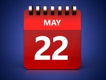3d 22 pode calendar ilustração stock 3d 22 pode calendar ilustração stock