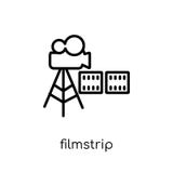 3d pojęcia filmstrip ikony odosobniony filmu biel Modna nowożytna płaska liniowa wektorowa filmstrip ikona royalty ilustracja 3d pojęcia filmstrip ikony odosobniony filmu biel Modna nowożytna płaska liniowa wektorowa filmstrip ikona royalty ilustracja
