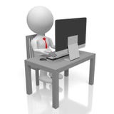3D pracuje na komputerach ilustracja wektor 3D pracuje na komputerach ilustracja wektor