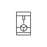 3d printer print 3d object icon. Element of future technology icon for mobile concept and web apps. Thin line 3d printer print 3d stock illustration 3d printer print 3d object icon. Element of future technology icon for mobile concept and web apps. Thin line 3d printer print 3d stock illustration