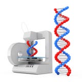 3d Printer Print de Nieuwe DNA-Molecules het 3d teruggeven Stock Illustratie 3d Printer Print de Nieuwe DNA-Molecules het 3d teruggeven Stock Illustratie