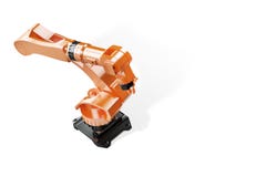 3D que rinde - ejemplo de los robots de soldadura industriales en la cadena de producción robótica fábrica del fabricante - la vi libre illustration 3D que rinde - ejemplo de los robots de soldadura industriales en la cadena de producción robótica fábrica del fabricante - la vi libre illustration