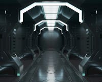 3D que rinde elementos de esta imagen suministrados, interior blanco de la nave espacial, túnel, pasillo, vestíbulo ilustración del vector 3D que rinde elementos de esta imagen suministrados, interior blanco de la nave espacial, túnel, pasillo, vestíbulo ilustración del vector