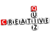 3D quizu Kreatywnie Crossword ilustracja wektor 3D quizu Kreatywnie Crossword ilustracja wektor