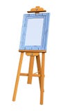 3D rendant Art Frame sur le chevalet en bois sur le blanc illustration libre de droits 3D rendant Art Frame sur le chevalet en bois sur le blanc illustration libre de droits