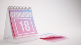 3D rendant le calendrier à la mode de couleurs sur le fond blanc Images stock 3D rendant le calendrier à la mode de couleurs sur le fond blanc Images stock