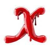 3D rendent de l'alphabet rouge font à partir du vernis à ongles Lettre cursive manuscrite X D'isolement sur le blanc illustration stock 3D rendent de l'alphabet rouge font à partir du vernis à ongles Lettre cursive manuscrite X D'isolement sur le blanc illustration stock