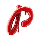 3D rendent de l'alphabet rouge font à partir du vernis à ongles Lettre cursive manuscrite P D'isolement sur le blanc illustration de vecteur 3D rendent de l'alphabet rouge font à partir du vernis à ongles Lettre cursive manuscrite P D'isolement sur le blanc illustration de vecteur