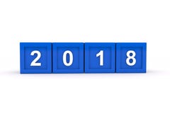3d rendent des cubes bleus avec 2018 au-dessus du fond blanc illustration de vecteur 3d rendent des cubes bleus avec 2018 au-dessus du fond blanc illustration de vecteur