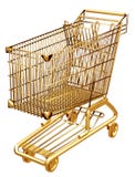 Gold shopping cart. stock illustration Gold shopping cart. stock illustration