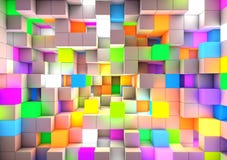 3D rendering abstract background color light cubes Royalty Free Stock Image 3D rendering abstract background color light cubes Royalty Free Stock Image