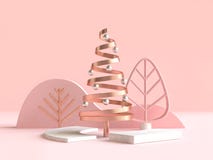 3d rendering abstract geometric shape christmas tree scene concept decoration royalty free illustration 3d rendering abstract geometric shape christmas tree scene concept decoration royalty free illustration