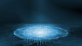 3D Rendering of abstract technology product display background. Glowing Sci-fi circle circuit hud royalty free stock photography 3D Rendering of abstract technology product display background. Glowing Sci-fi circle circuit hud royalty free stock photography