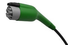 3d rendering close up shot of green electric car charging handle vector illustration 3d rendering close up shot of green electric car charging handle vector illustration