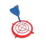 3D rendering dart on target vector illustration 3D rendering dart on target vector illustration